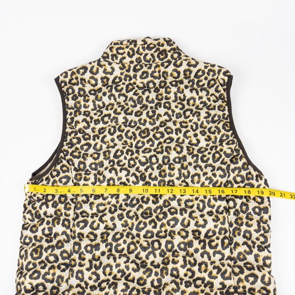 Ariat Ideal Duck Down Vest Women's Large Leopard Print Puffer Full Zip Packable - Picture 11 of 12